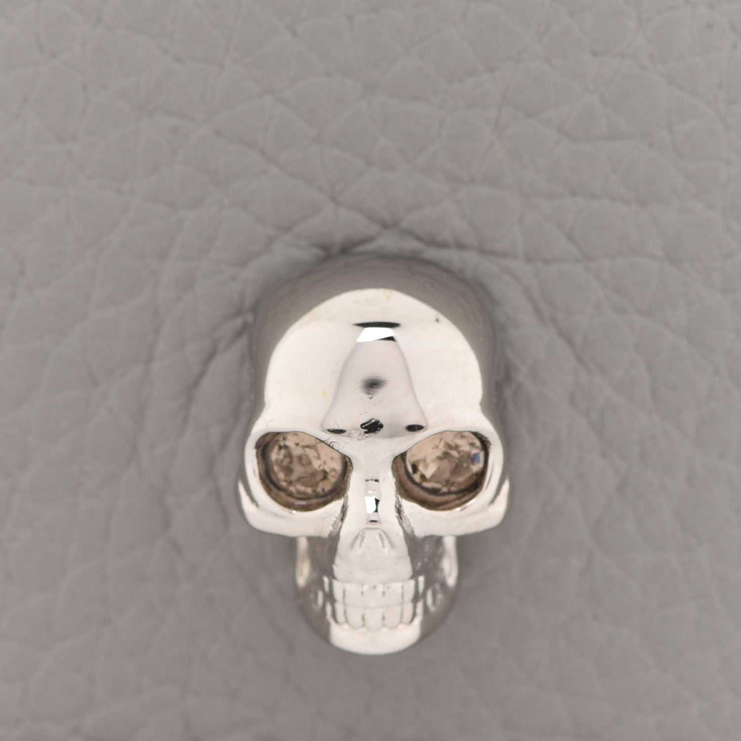Alexander McQueen Calfskin Skull Card Holder Grey 8 of 9