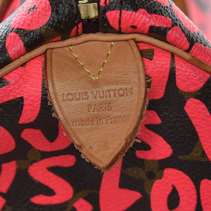 Louis Vuitton Monogram Graffiti Speedy 30 Fuchsia 8 of 19
