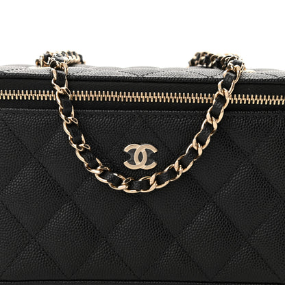 Chanel Caviar Quilted Small Vanity Case With Chain Black 9 of 12