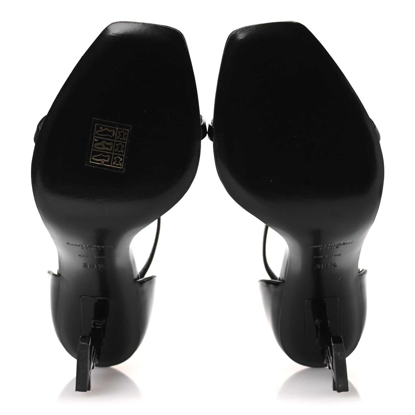 Vernice Chiffon Opyum 85 Sandals 38.5 Black
