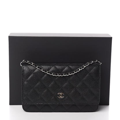 Chanel Caviar Quilted Wallet On Chain WOC Black 12 of 12