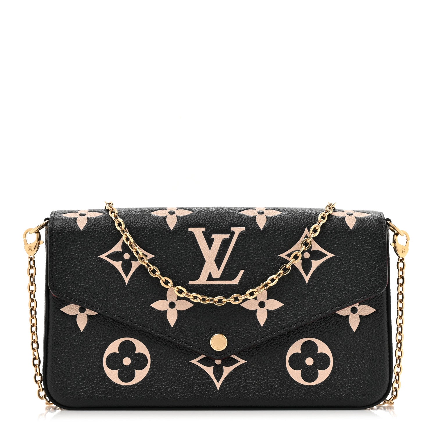 Louis Vuitton Empreinte Monogram Giant Felicie Pochette Black Beige 1 of 13