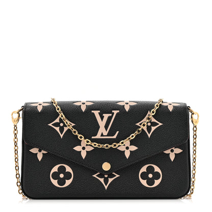 Louis Vuitton Empreinte Monogram Giant Felicie Pochette Black Beige 1 of 13