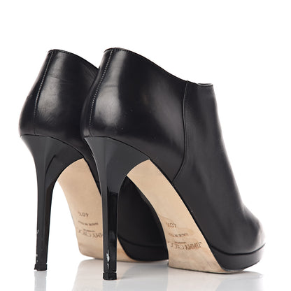 Jimmy Choo Shiny Grainy Lambskin Lindsey 100 Ankle Boots 40.5 Black 4 of 11
