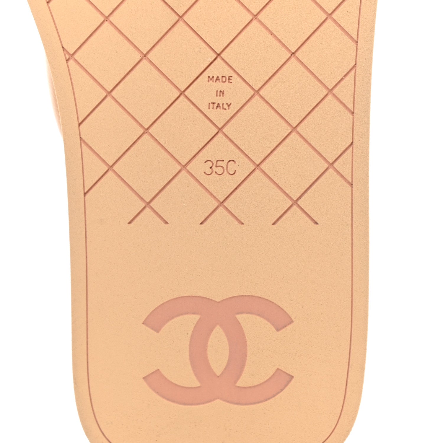 Chanel Lambskin Padded Pool Thong Sandals 35 Beige 6 of 9