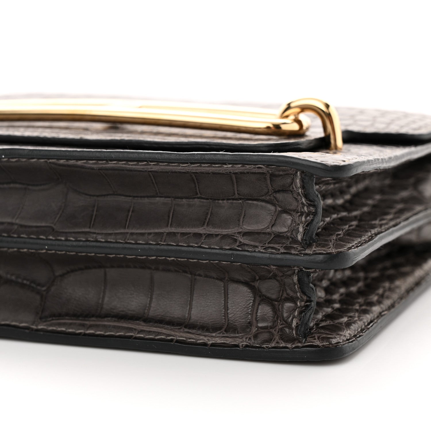 Hermes Matte Alligator Mini Sac Roulis Graphite 7 of 15