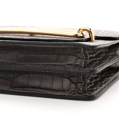 Hermes Matte Alligator Mini Sac Roulis Graphite 7 of 15