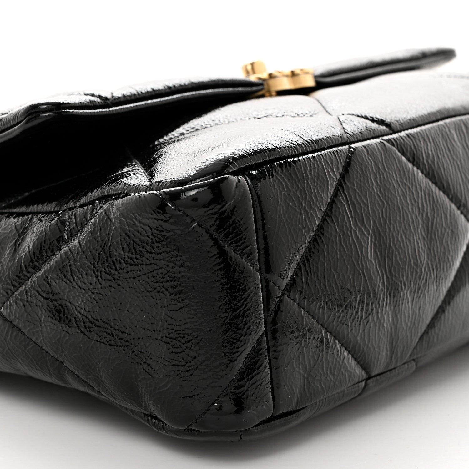 Chanel Shiny Crumpled Calfskin Quilted Large Chanel 19 Flap Black 10 of 10