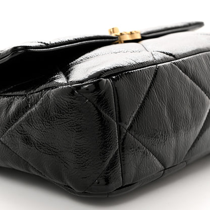 Chanel Shiny Crumpled Calfskin Quilted Large Chanel 19 Flap Black 10 of 10