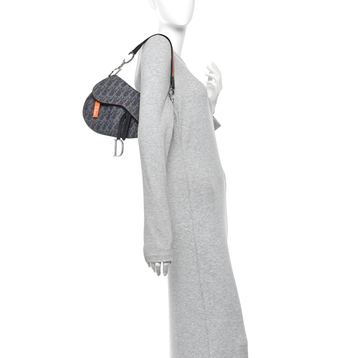 Christian Dior Denim Monogram Flight Saddle Bag 2 of 15
