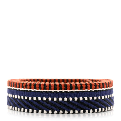 Hermes Toile Swift 25mm Sangle Cavale Shoulder Strap Terre Battue Bleu Indigo Black 2 of 5