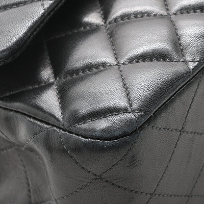 Chanel Lambskin Quilted Medium Double Flap Black 9 of 10