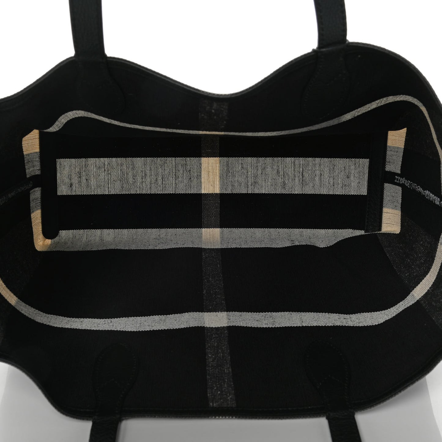 Coated Canvas Mega Check Medium Doodle Tote Black