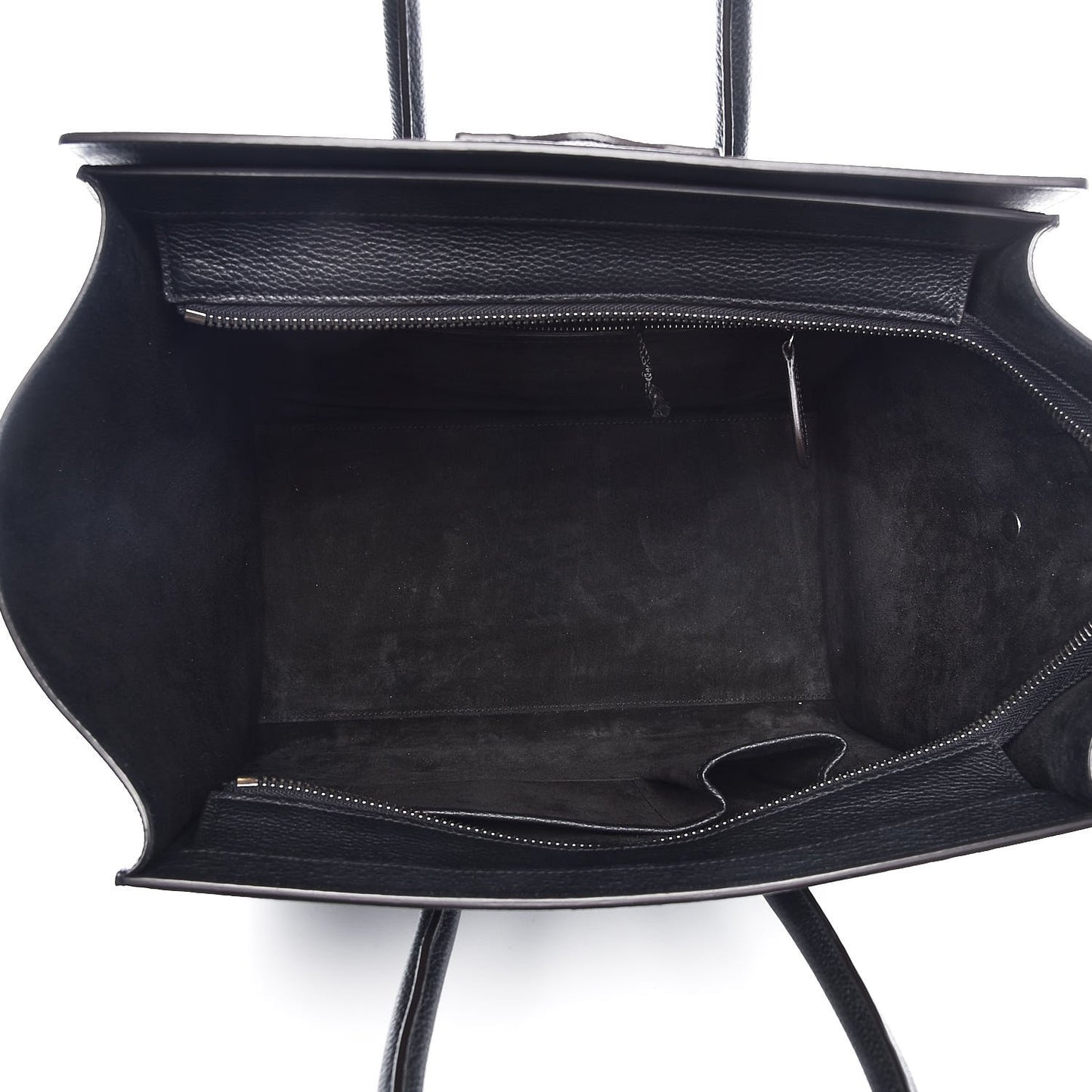 Drummed Calfskin Mini Luggage Black