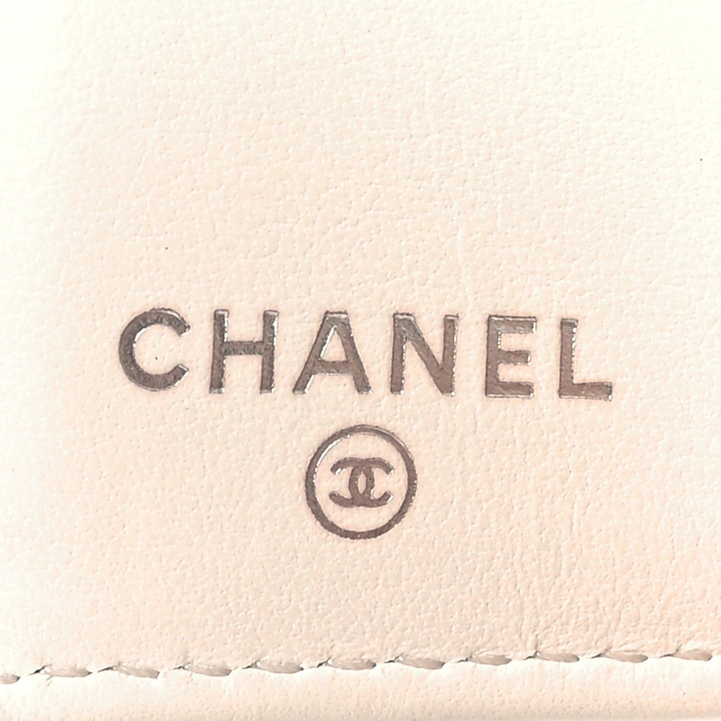 Caviar Quilted Double Flap Wallet Light White