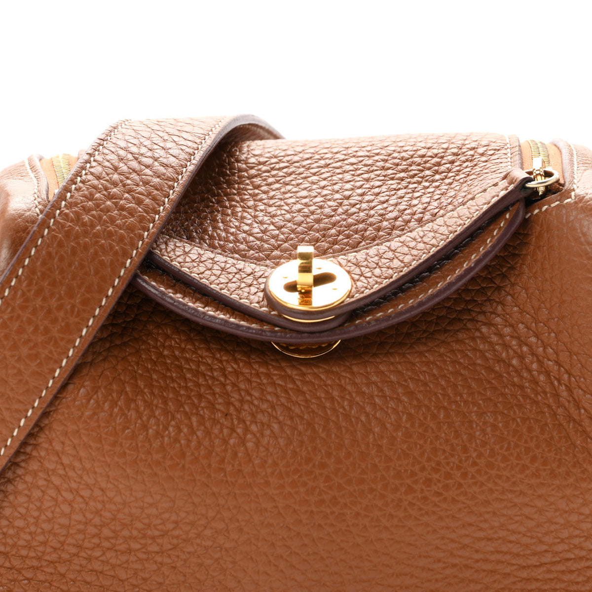 Hermes Taurillon Clemence Mini Lindy 20 Gold 8 of 13