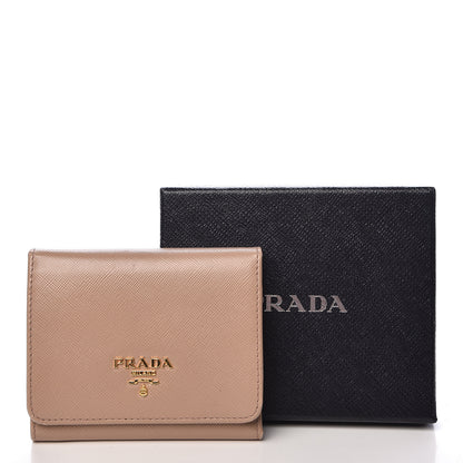 Prada Saffiano Metal Tri-Fold Wallet Cammeo 10 of 10