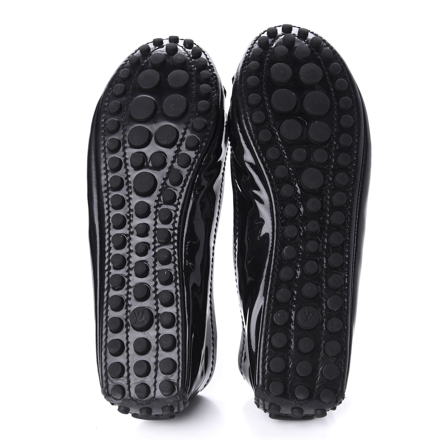 Patent Calfskin Oxford Loafers 37.5 Black