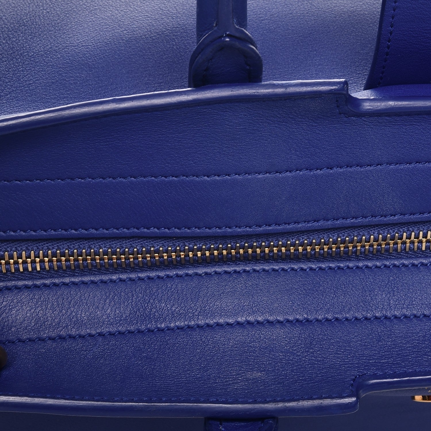 Saint Laurent Calfskin Suede Small Monogram Downtown Cabas Ultramarine 11 of 12