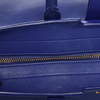 Saint Laurent Calfskin Suede Small Monogram Downtown Cabas Ultramarine 11 of 12