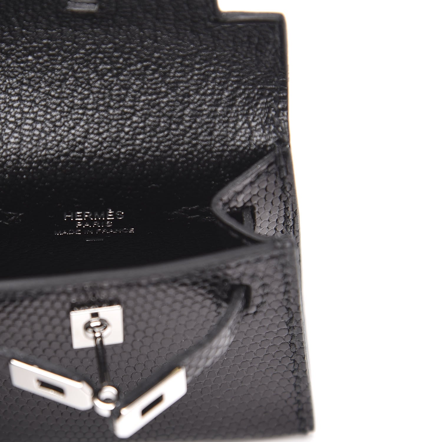 Hermes Lizard Mini Kelly Twilly Bag Charm Black 3 of 4