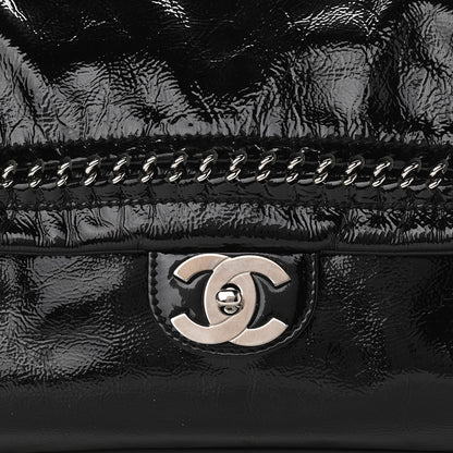Chanel Patent Large Luxe Ligne Flap Black 8 of 10