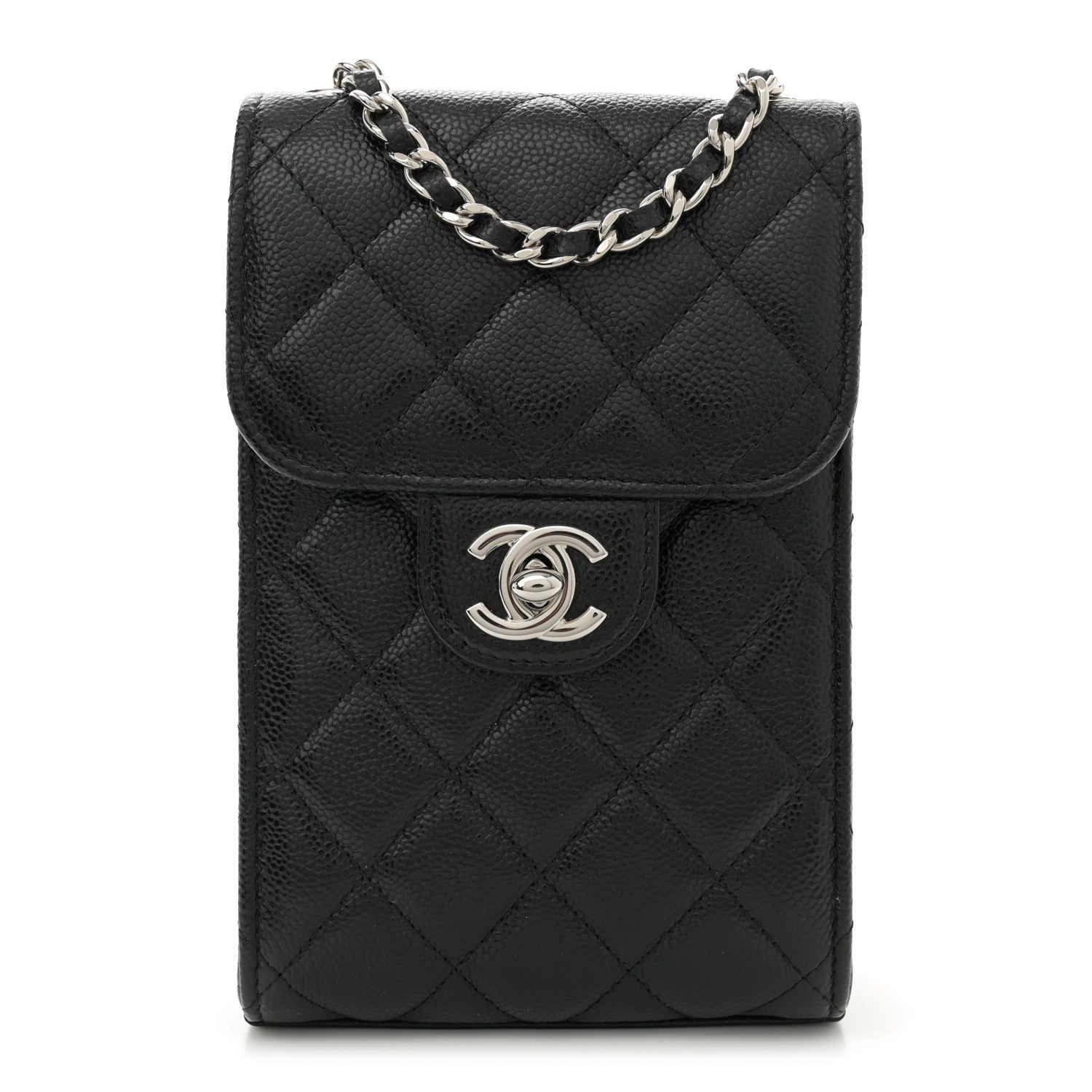 Chanel Caviar Quilted Classic Phone Holder Black 1 of 11