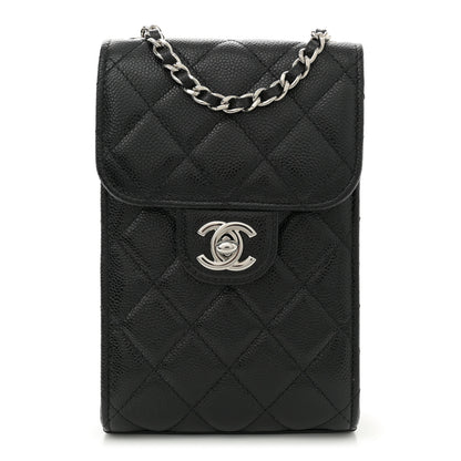 Chanel Caviar Quilted Classic Phone Holder Black 1 of 11