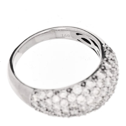 Parker & West by FASHIONPHILE 18K White Gold Diamond 1.60ctw Pave Dome Band Ring 56 7.5 10 of 10