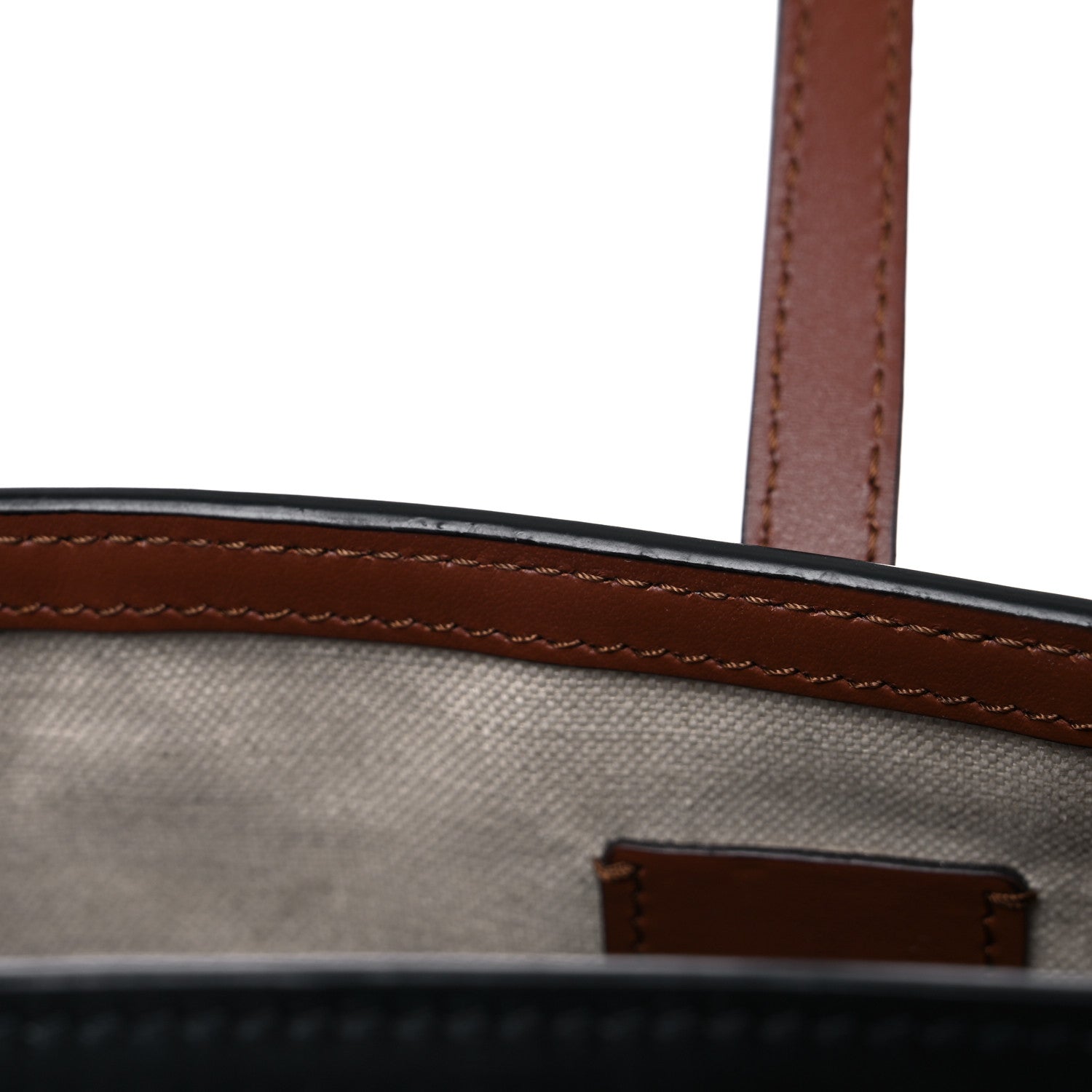 Burberry Cotton Canvas Calfskin Large Society Tote Bag Natural 18 of 20
