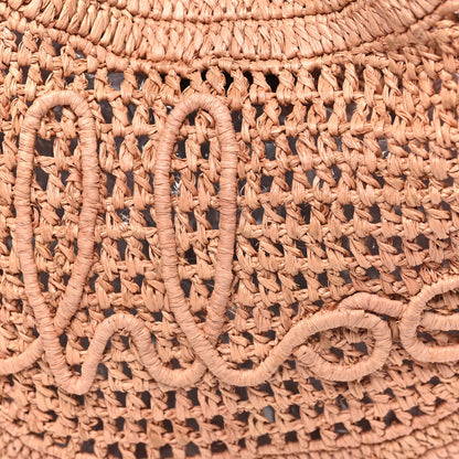 Chloe Raffia Calfskin Summer Banana Hobo Summery Beige 8 of 10