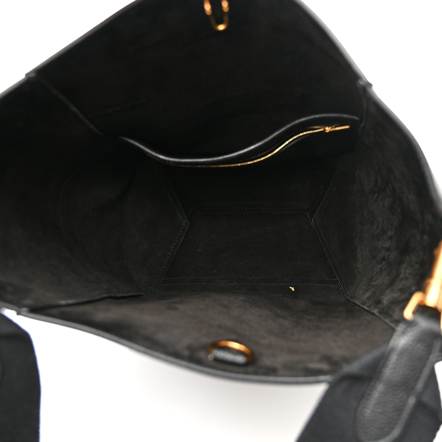 Celine Soft Grained Calfskin Sangle Bucket Bag Black 5 of 9