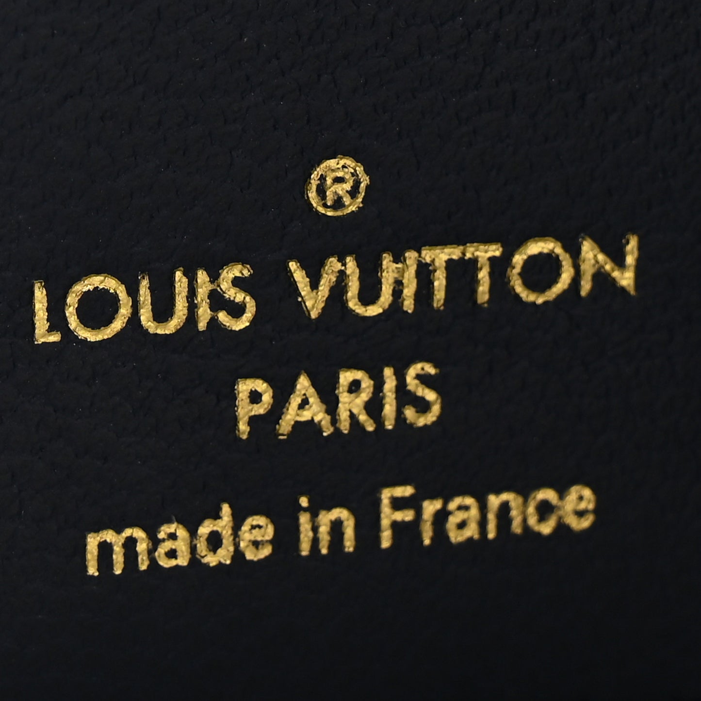 Denim Effect Lambskin Embossed Monogram Lou Coussin Wallet Navy