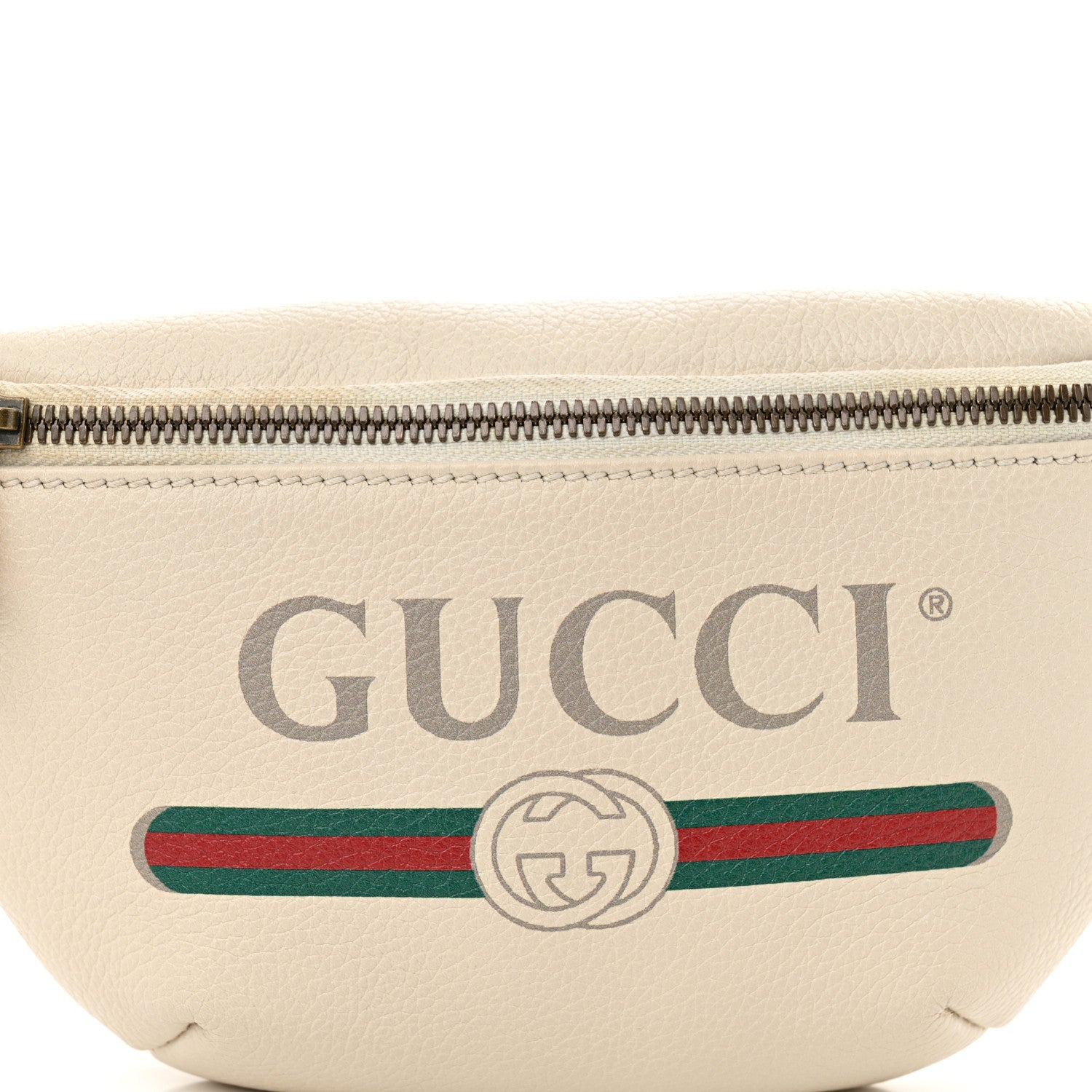 Gucci Grained Calfskin Small Logo Belt Bag White 8 of 12