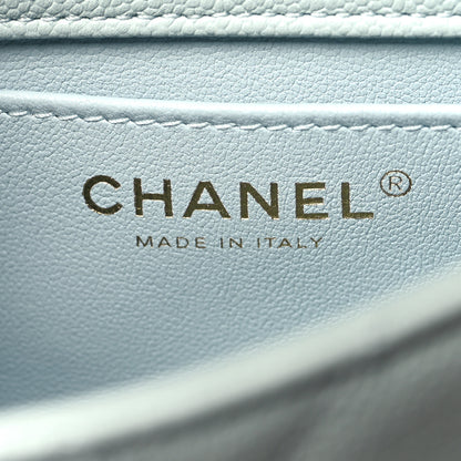 Chanel Caviar Quilted Mini Rectangular Sweetheart Flap Light Blue 6 of 10