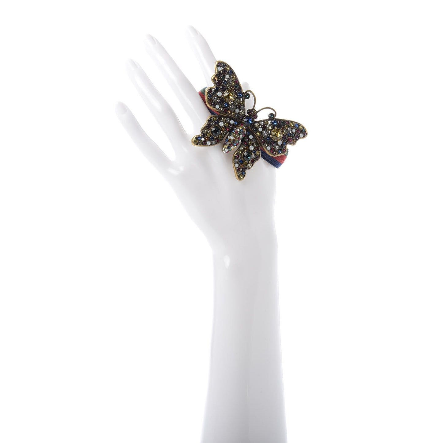 Web Crystal Butterfly Bracelet Multicolor