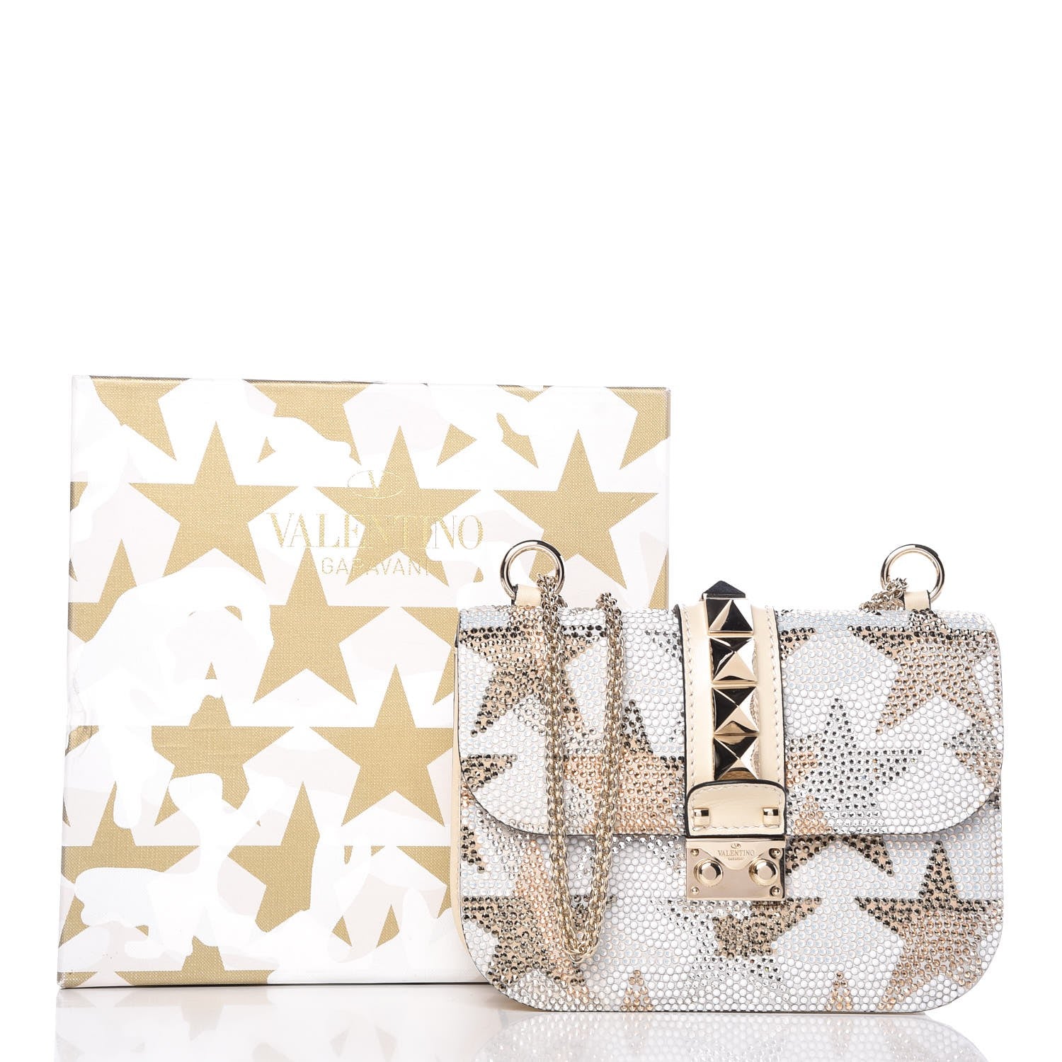 Valentino Garavani Nappa Crystal Star Small Glam Lock Rockstud Flap Multicolor 11 of 11