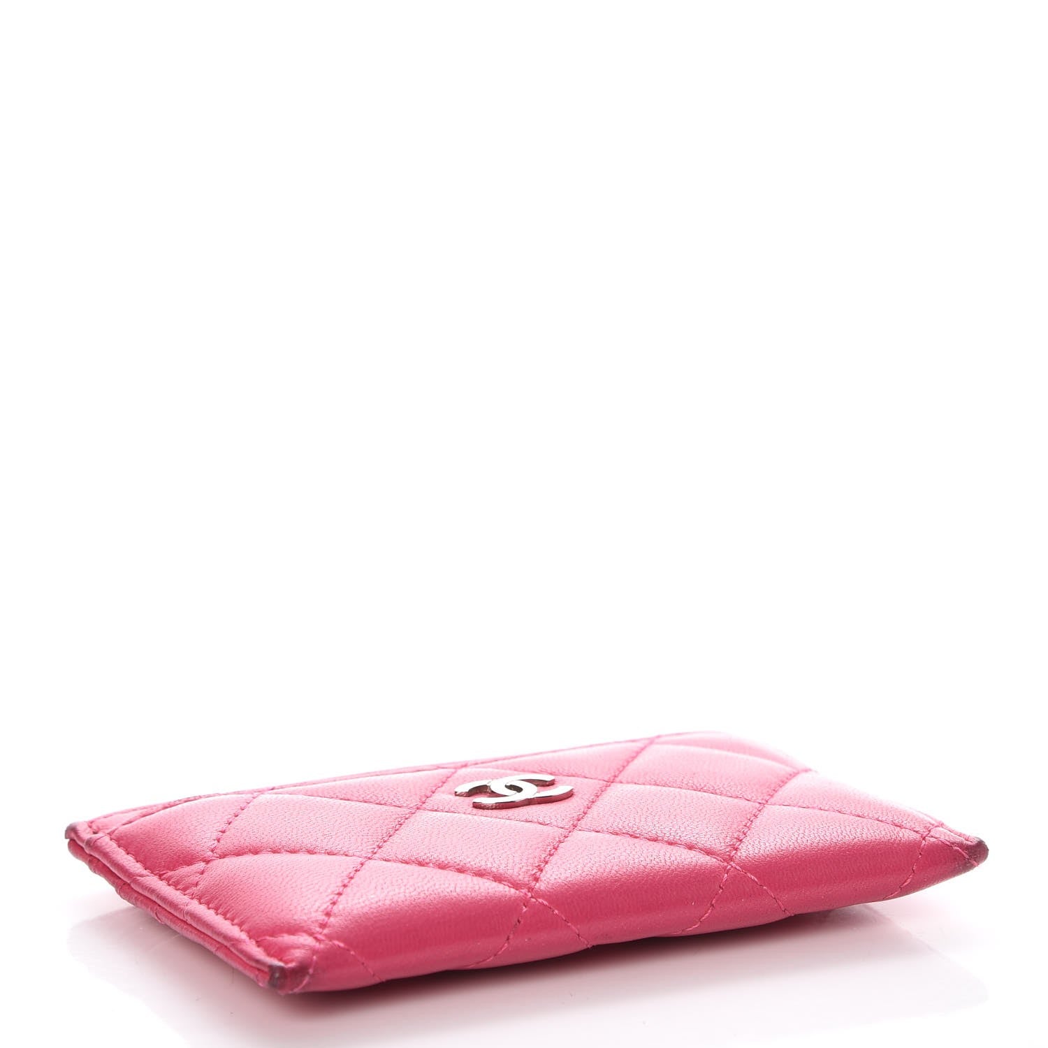Chanel Lambskin Quilted Card Holder Fuchsia 4 of 13
