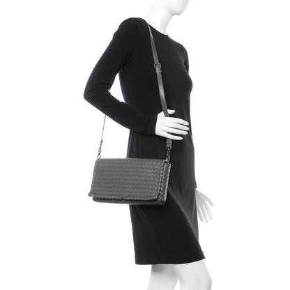 Bottega Veneta Nappa Intrecciato Dahlia Clutch Crossbody Light Grey 2 of 13