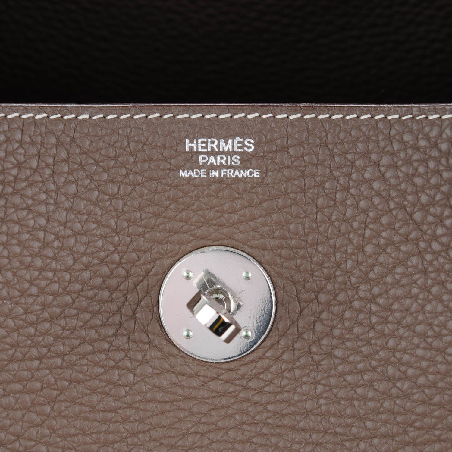 Hermes Taurillon Clemence Lindy 30 Etoupe 2 of 11