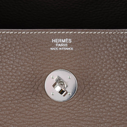 Hermes Taurillon Clemence Lindy 30 Etoupe 2 of 11