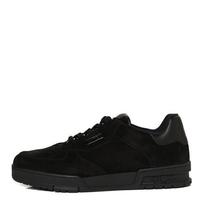 Louis Vuitton Suede Mens LV Trainer Sneakers 8.5 Black 1 of 10