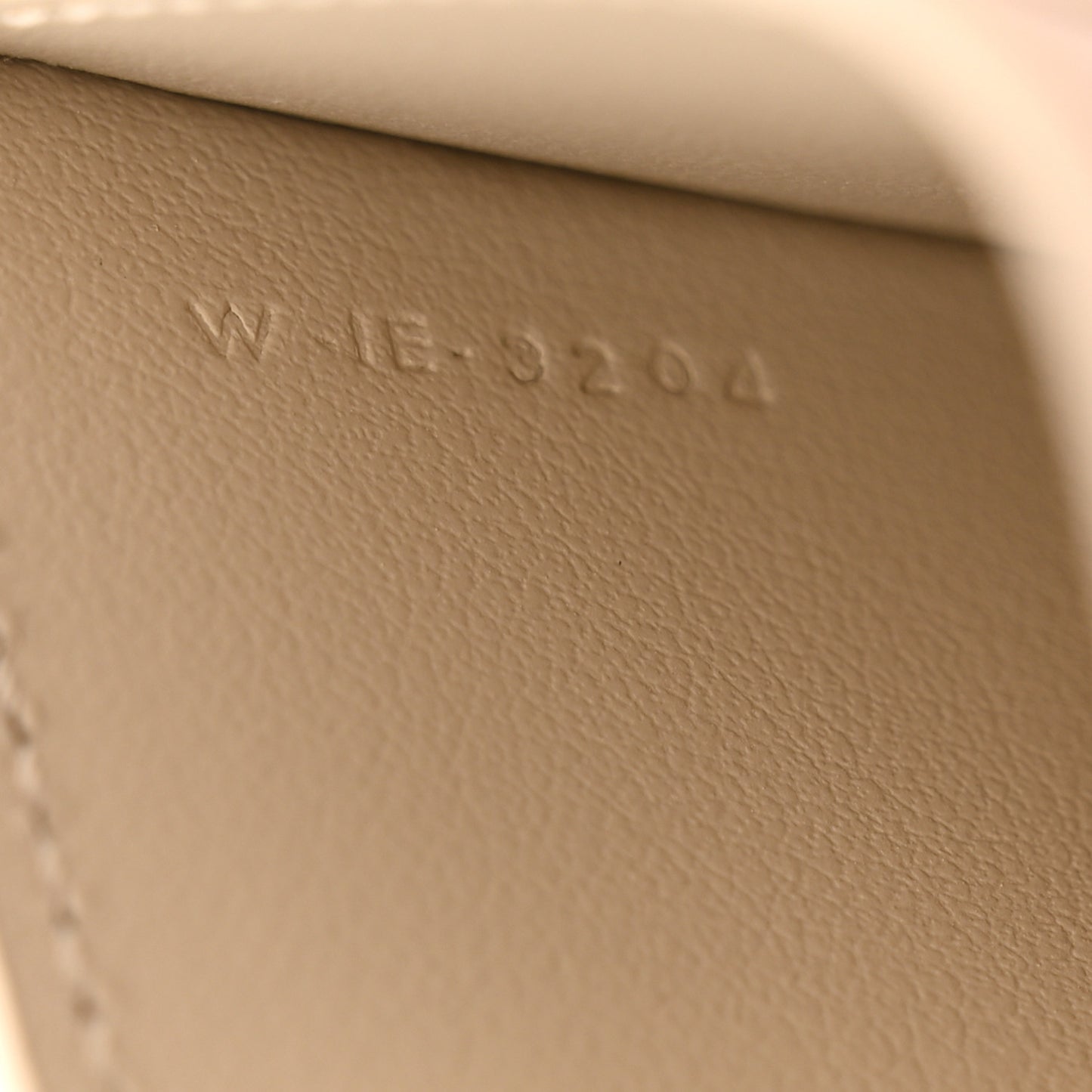 Shiny Calfskin Triomphe Card Holder Pale Beige
