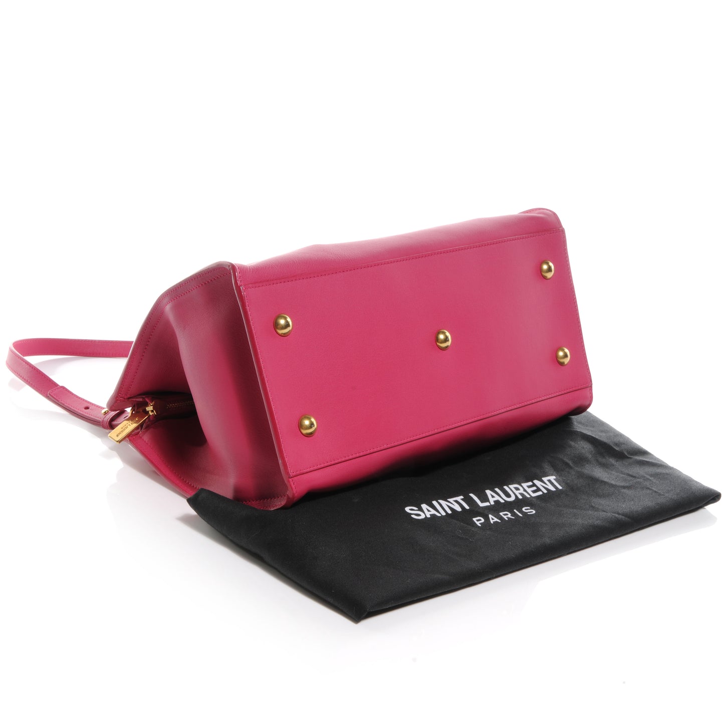 Leather Small Classic Y Cabas Fuchsia
