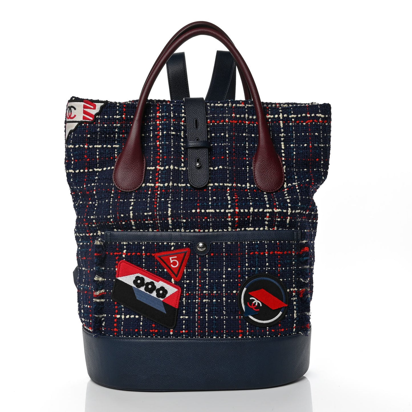 Tweed Crest Trip Backpack Navy Burgundy