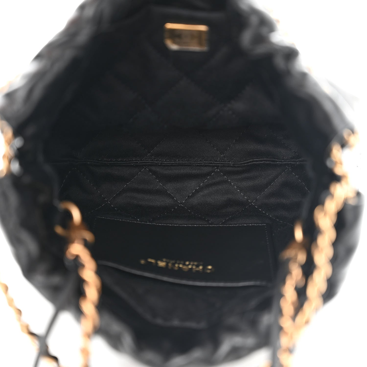Chanel Shiny Calfskin Quilted Mini Chanel 22 Black 5 of 10