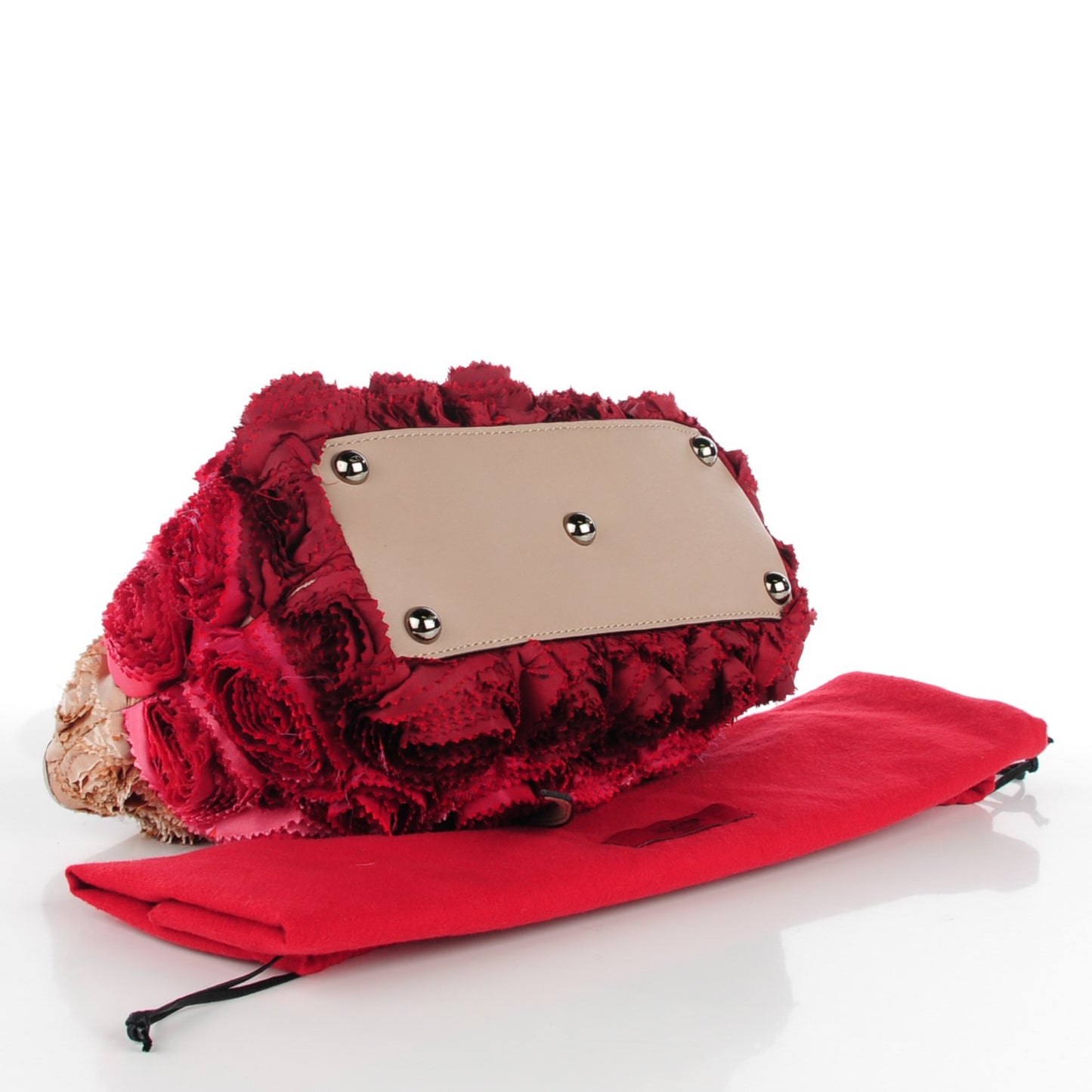 Silk Rosier Small Tote Pink Red