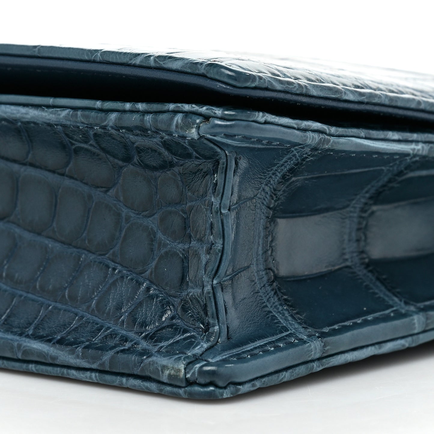 Alligator Lady Dior Pouch Blue