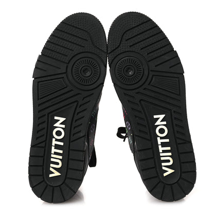 Louis Vuitton LV X TM Calfskin Monogram Multicolor Womens LV Trainer Sneakers 40 Black 7 of 10