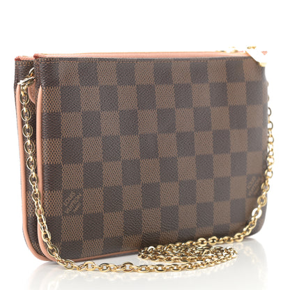 Louis Vuitton Damier Ebene Double Zip Pochette 3 of 12